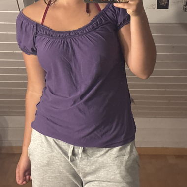 Lilac Carmen Top