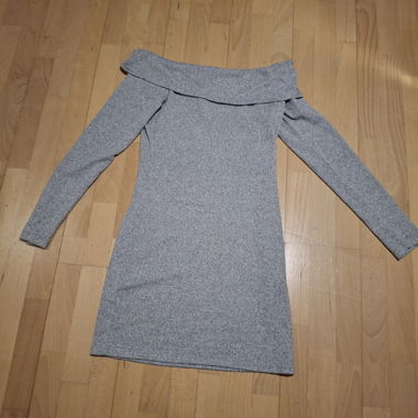 Vestito grigio scollato sulle spalle SHEIN