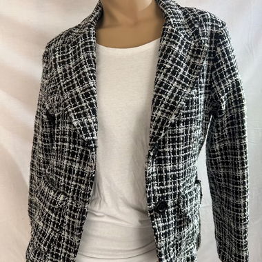 Seven Lives Black and White Blazer