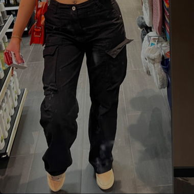 Schwarze Cargo Hose