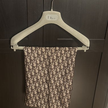 Foulard Dior logo marron