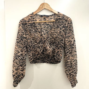 Zara Crop Top mit Muster
