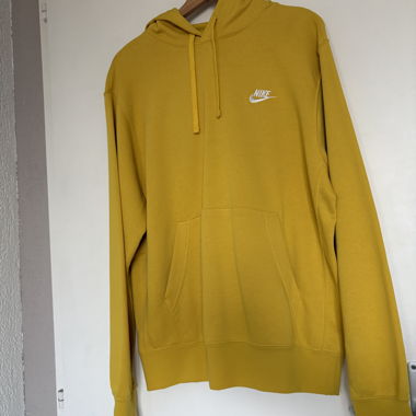 felpa con cappuccio nike gialla