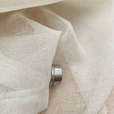 Ring silber Edelstahl Zirkonien eingefasst