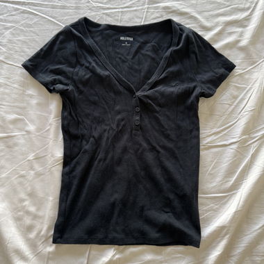 T-shirt nero Hollister