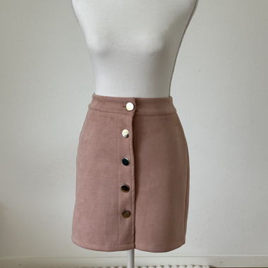 Jupe en faux daim rose