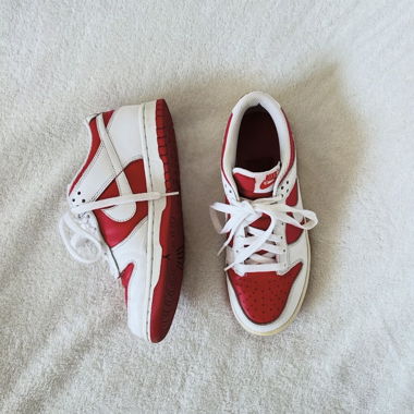 Nike dunk low white and red