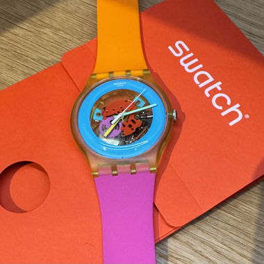 NEWw Swatch Color Palette SUOJ101 Skeleton 41mm