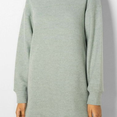 Bershka Strickkleid - evergreen / tanne