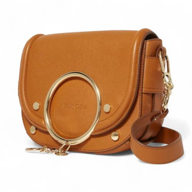 See By Chloé sac bandoulière, cuir couleur caramel