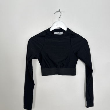Top corto nero