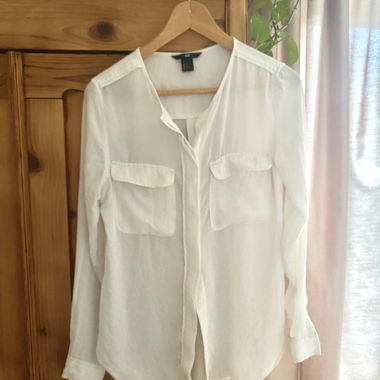 h&m blouse offwhite