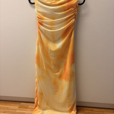 Robe maxi orange/jaune