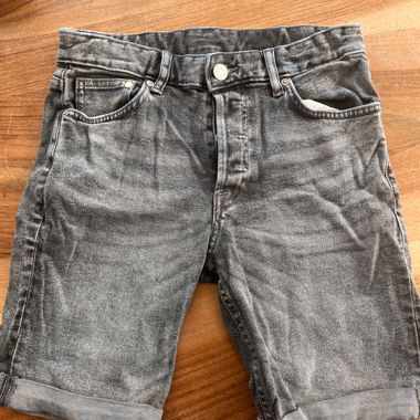 Grey Denim Shorts