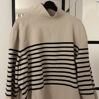 Pull col roulé rayé H&M