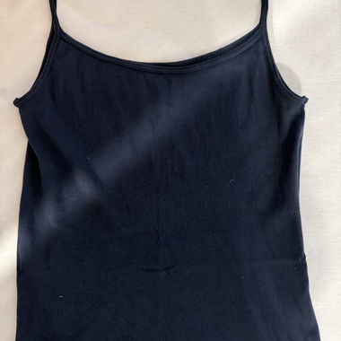 Dark blue spaghetti-strap top