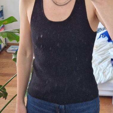 Top in maglia nero