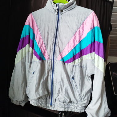 Giacca sportiva vintage grigio-viola Gr.M/L