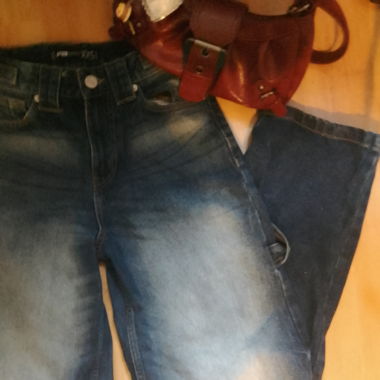 Jeans bleu foncé baggy