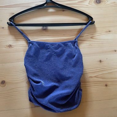Blue glitter top