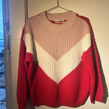 Thick-Knit Tricolour Sweater
