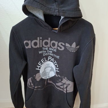 Felpa con cappuccio Adidas nera