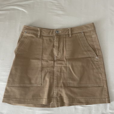 beiger Jeansrock