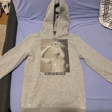 2Pac Hoodie Grau XS