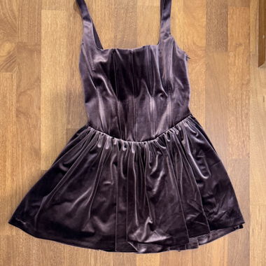 Abito corsetto in velluto