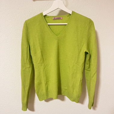 Grüner Kaschmir & Merino Pullover