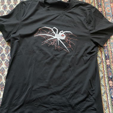 T‑Shirt noir avec imprimé d'araignée