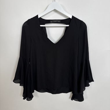 Blusa trasparente nera Zara