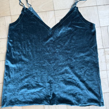 Turquoise Blue velvet top 