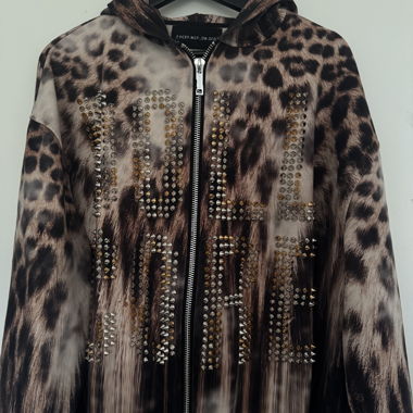 RACER WORLDWIDE Leopard Zip-Hoodie