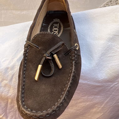 Mocassini Tod's in camoscio marrone