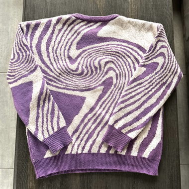 Maglione a motivo lilla