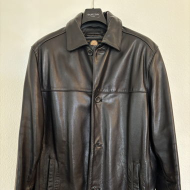 Manteau cuir noir Marc NY