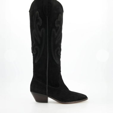 Wide Calf Suede Cow-boy boots - 39
