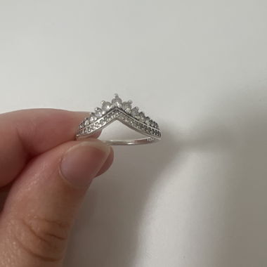 Anello decorato color argento