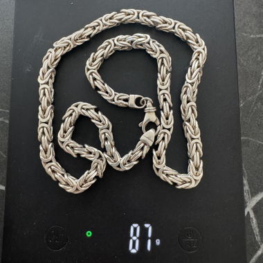 Catena Re - Catena in Argento 925, 87 g