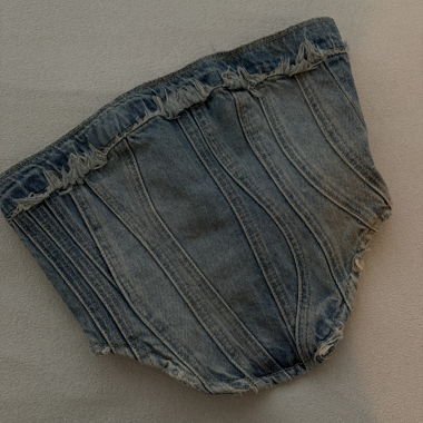 Haut corset en jean