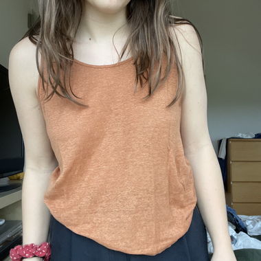 Zara rust-coloured tank top, size S