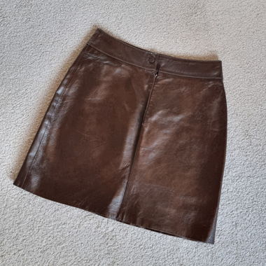 Jupe en cuir véritable Spengler vintage