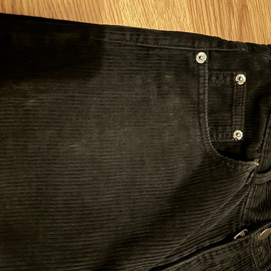 Pantaloni in velluto a coste neri