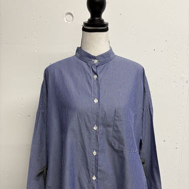 Semicouture Bluse Gr. 38 blau gestreift