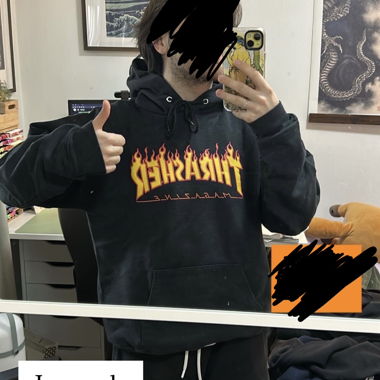 Felpa Thrasher nera M