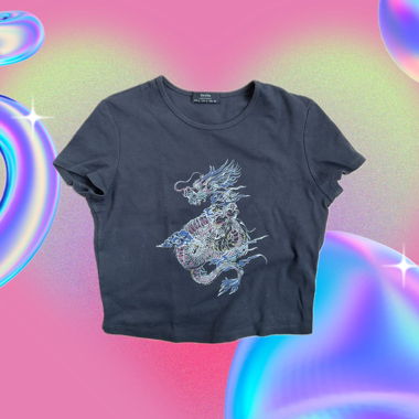 bershka chinese dragon baby tee