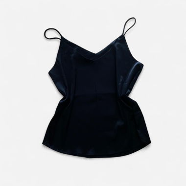 adtwenty Top Noir en Satin à Bretelles – M
