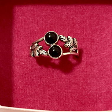 Anello in argento 925 con tormalina nera