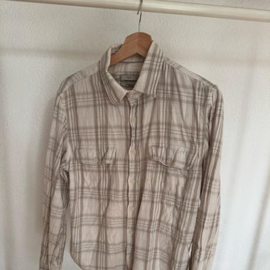 Hemd kariert beige S